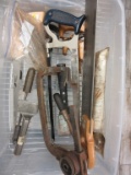 Box Lot of Tools, Mostly Saws