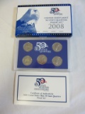 2008 United State Mint Proof Quarters Set