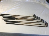 Lot of 8 Vintage Golf Clubs with wood shafts GOLF