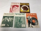 Lot of 5 Vintage Sheet Music  from the 1950's