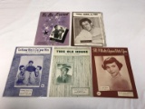 Lot of 5 Vintage Sheet Music  from the 1950's
