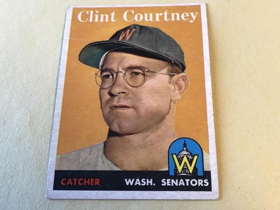 CLINT COURTNEY Senators 1958 Topps Baseball Card