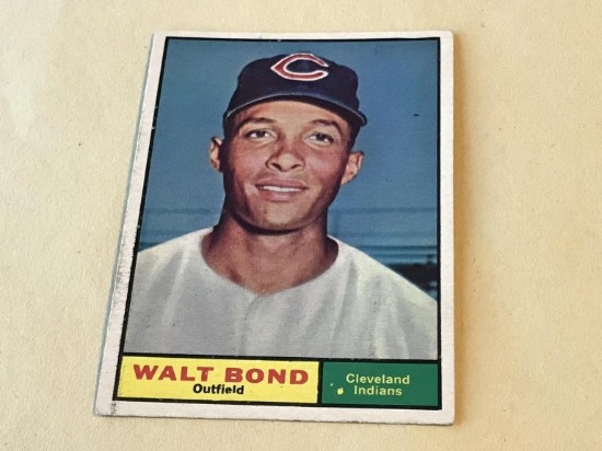 WALT BOND Indians 1961 Topps Baseball Card #334