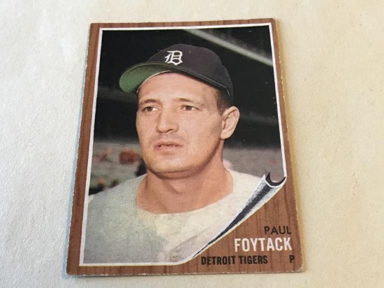 PAUL FOYTACK Tigers 1962 Topps Baseball Card 349-c