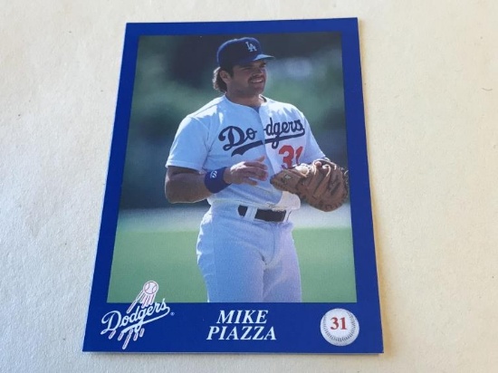 MIKE PLAZZA 1993 Dodgers Police Baseball Card
