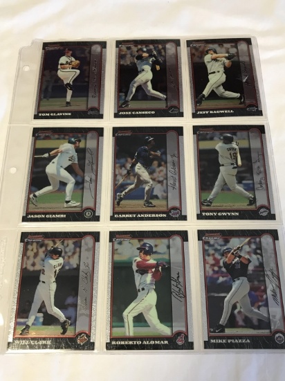 Lot of 9 1999 Bowman Chrome Baseball Cards STARS