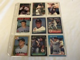 ROGER CLEMENS Lot of 9 Baseball Cards 1980's