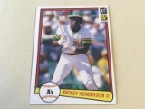 RICKEY HENDERSON 1982 Donruss Baseball Card