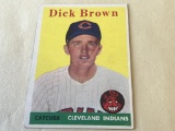 DICK BROWN Indians 1958 Topps Baseball Card #456