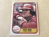 PETE ROSE Reds 1981 Fleer Baseball Card