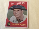 HAL GRIGGS Senators 1959 Topps Baseball Card #434