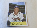 BOBBY THOMSON Braves 1954 Bowman Baseball Card 201