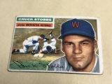 CHUCK STOBBS Nationals 1956 Topps Baseball Card