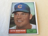 SETH MOREHEAD Cubs 1961 Topps Baseball Card 107