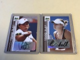 Lot of 2 Grand Slam Tennis AUTOGRAPH Cards