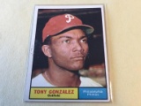 TONY GONZALEZ Phillies 1961 Topps Baseball Card