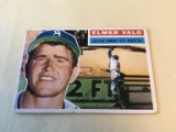 ELMER VALO A's 1956 Topps Baseball Card
