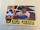 EARL AVERILL Cubs 1960 Topps Baseball Card #39