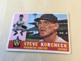 STEVE KORCHECK Senators 1960 Topps Baseball Card