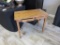 Vtg solid wood small desk table 32