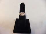 .925 Silver With Glass Center Ring