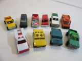 Lot of 10 Hot Wheel Vehicles, Incl.Disaster Rescue