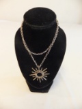 .925 Silver Sun Woman's Necklace