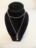 .925 Silver Woman's Key Necklace