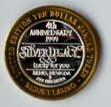 Silver Legacy Resort $10 Gaming Token 1 oz .Silver