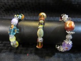 Lot of 3 Glass Bead Bracelets