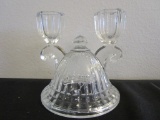 Princess House Etched Glass Candle Holder