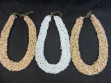 Lot of 3 Seed Bead Collar Necklaces