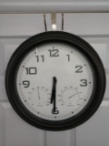 Clock with hygrometer and thermometer