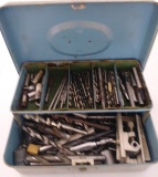 Metal tool box of drill bits
