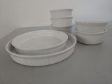 7 pieces of Corning glass bakeware