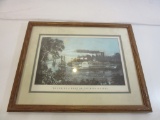 Steamboat on the Mississippi Framed Art Print