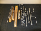 Lot of Various-Sized Sockets w/ 4 Socket Wrenches