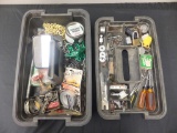 Lot of Garage Cleanout in Black Tool Box