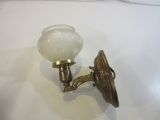 Antique Leviton Brass Wall Sconce