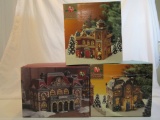 Lot of 3 Christmas Village Buildings, Post Office