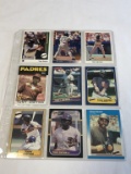 TONY GWYNN Padres Lot of 9 Baseball Cards HOF