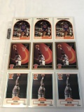 Lot of 9 PATRICK EWING Knicks Basketball Cards