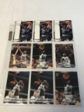 Lot of 9 SHAQUILLE O'NEAL Basketball Cards