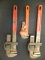 Lot of 3 Ridgid Pipe Wrenches