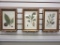 Lot of 3 Nature Pictures in Gold Tone Frames