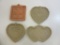 Lot of 4 Heart Themed Cookie Press Molds