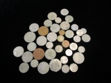 Lot of Foreign Coins from Mexico, Canada, and NZ