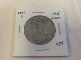 1935-S Silver Walking Liberty Half Dollar