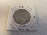 1918 Silver Walking Liberty Half Dollar (Rare)