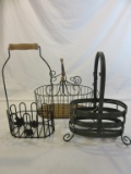 Lot of 3 Metal Baskets for Home Decor